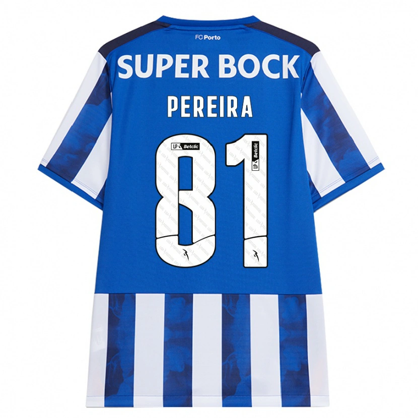 Danxen Niño Camiseta Martim Pereira #81 Azul Blanco 1ª Equipación 2024/25 La Camisa México