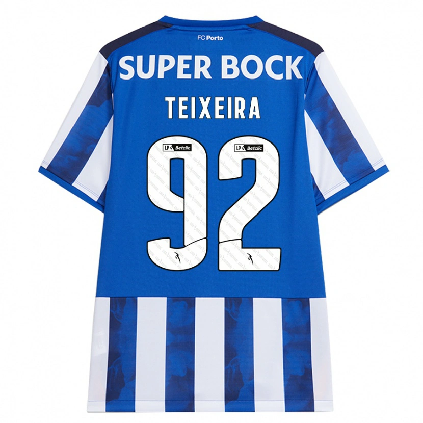 Danxen Niño Camiseta João Teixeira #92 Azul Blanco 1ª Equipación 2024/25 La Camisa México