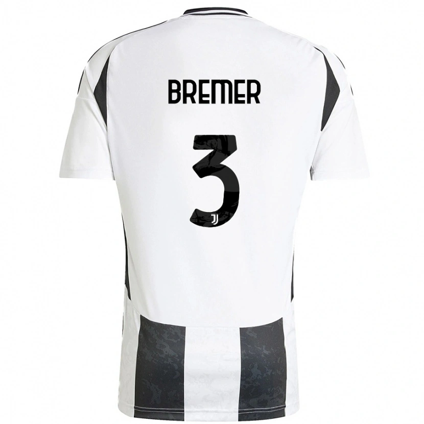 Danxen Niño Camiseta Bremer #3 Blanco Negro 1ª Equipación 2024/25 La Camisa México