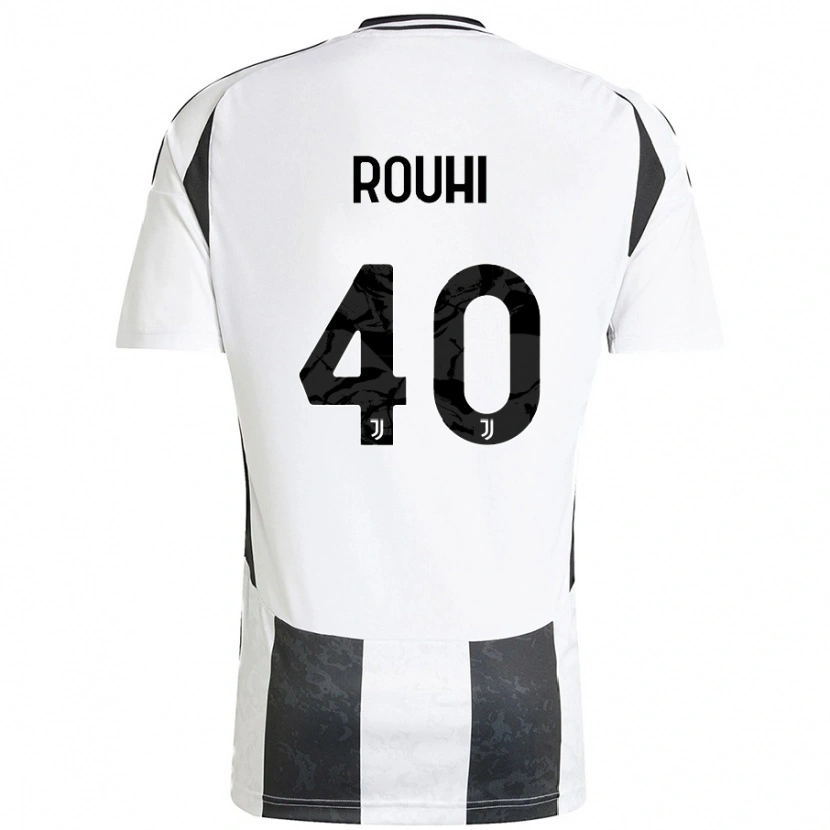 Danxen Niño Camiseta Jonas Rouhi #40 Blanco Negro 1ª Equipación 2024/25 La Camisa México