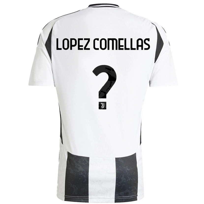 Danxen Niño Camiseta Ivan Lopez Comellas #0 Blanco Negro 1ª Equipación 2024/25 La Camisa México