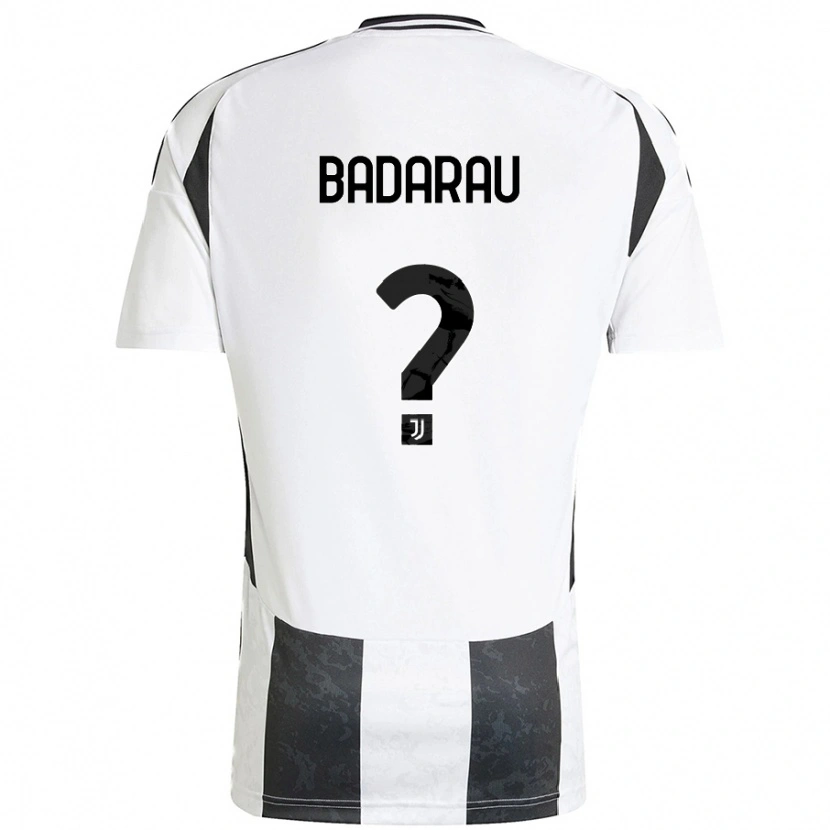 Danxen Niño Camiseta Fabio Bădărău #0 Blanco Negro 1ª Equipación 2024/25 La Camisa México