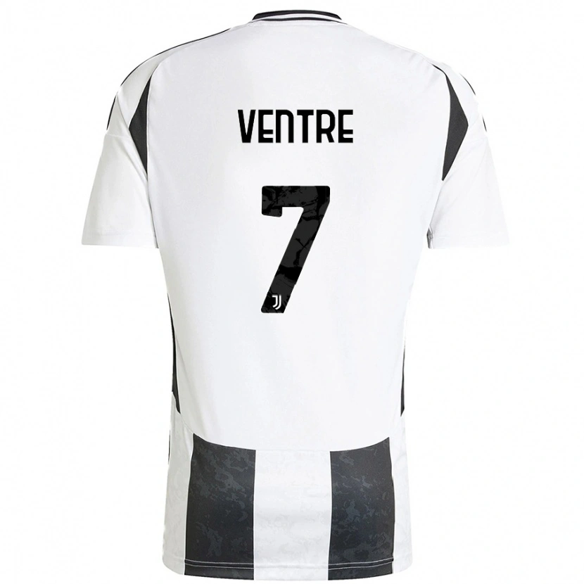 Danxen Niño Camiseta Alessandro Ventre #7 Blanco Negro 1ª Equipación 2024/25 La Camisa México