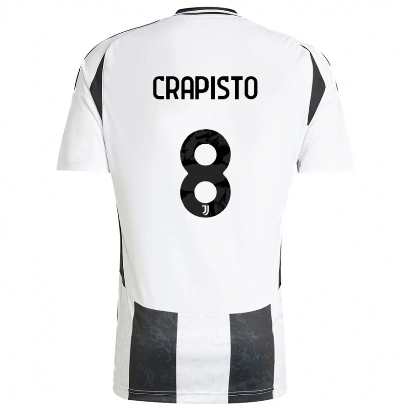 Danxen Niño Camiseta Francesco Crapisto #8 Blanco Negro 1ª Equipación 2024/25 La Camisa México