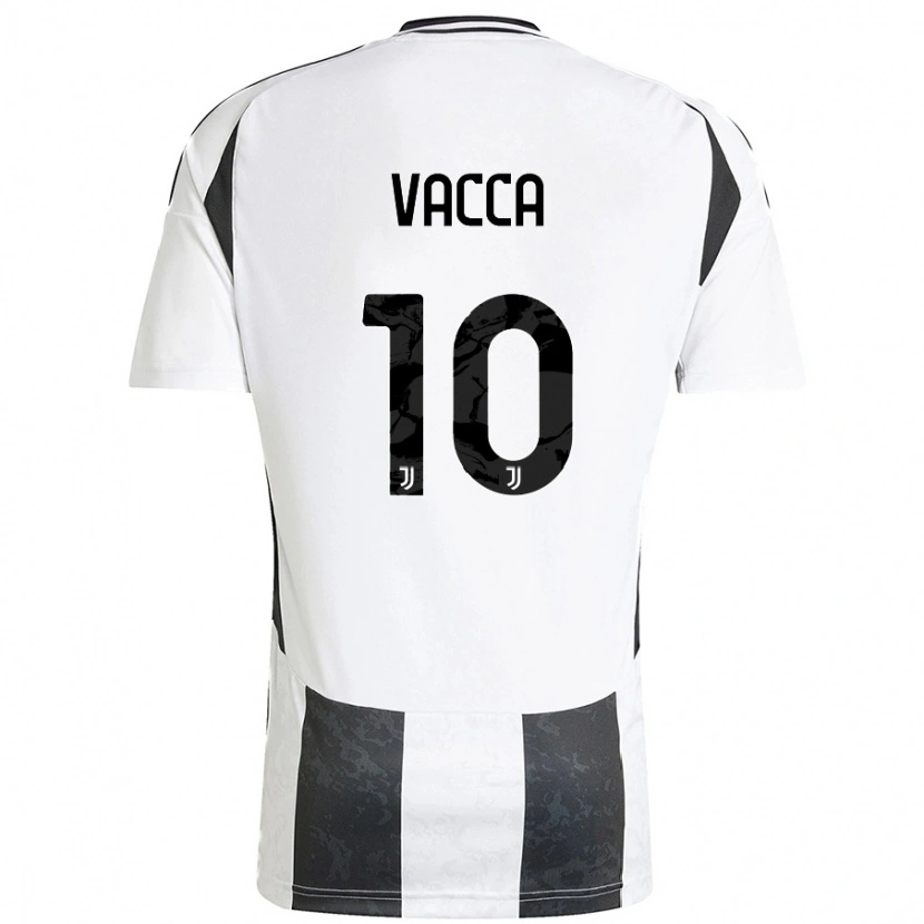 Danxen Niño Camiseta Alessio Vacca #10 Blanco Negro 1ª Equipación 2024/25 La Camisa México
