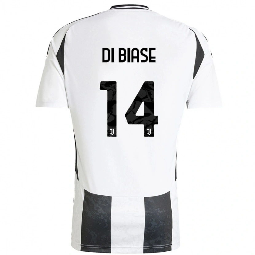 Danxen Niño Camiseta Gianmarco Di Biase #14 Blanco Negro 1ª Equipación 2024/25 La Camisa México