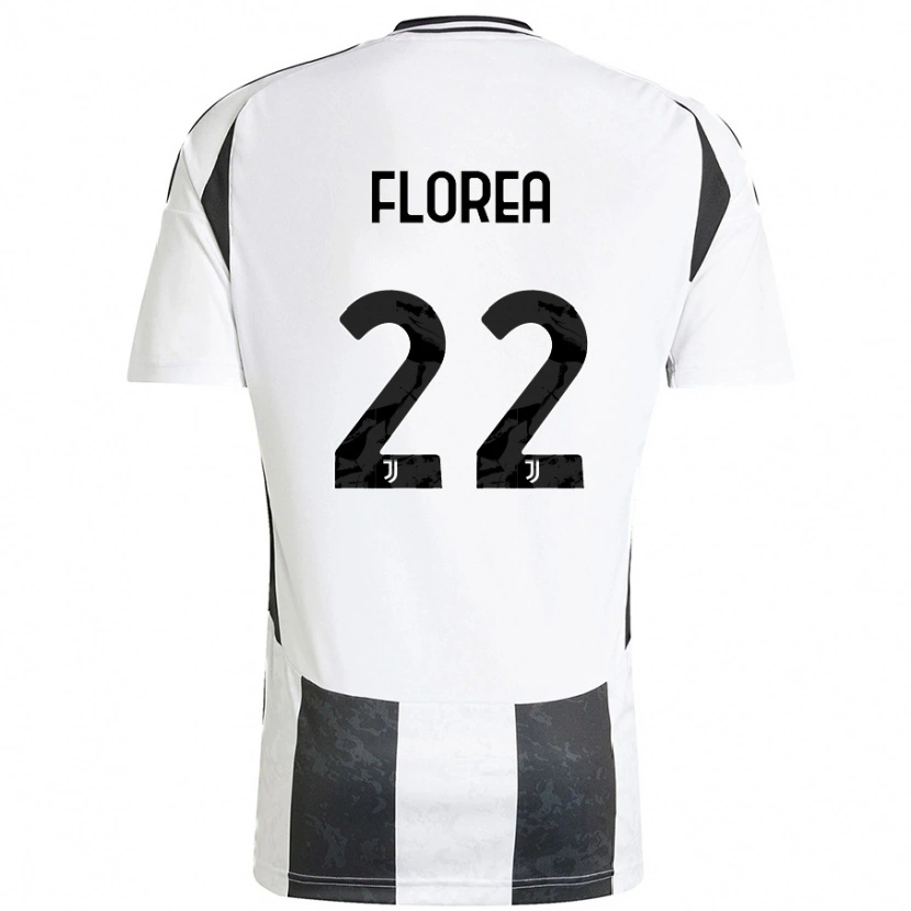 Danxen Niño Camiseta Andrei Florea #22 Blanco Negro 1ª Equipación 2024/25 La Camisa México