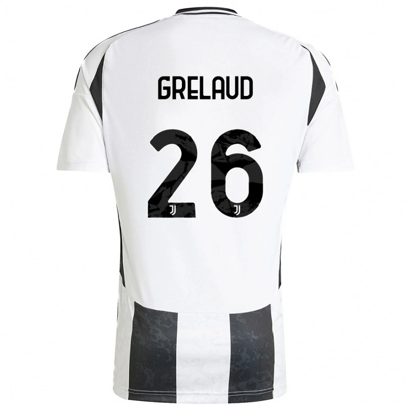 Danxen Niño Camiseta Josue Grelaud #26 Blanco Negro 1ª Equipación 2024/25 La Camisa México