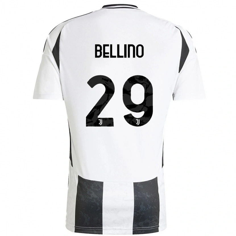 Danxen Niño Camiseta Filippo Bellino #29 Blanco Negro 1ª Equipación 2024/25 La Camisa México