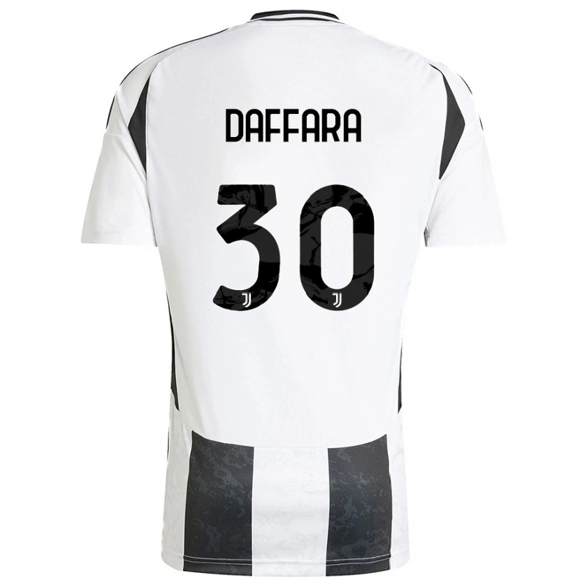 Danxen Niño Camiseta Giovanni Daffara #30 Blanco Negro 1ª Equipación 2024/25 La Camisa México