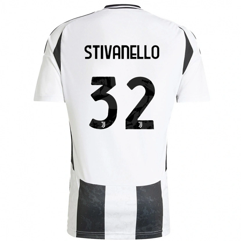 Danxen Niño Camiseta Riccardo Stivanello #32 Blanco Negro 1ª Equipación 2024/25 La Camisa México