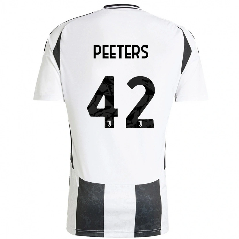 Danxen Niño Camiseta Daouda Peeters #42 Blanco Negro 1ª Equipación 2024/25 La Camisa México