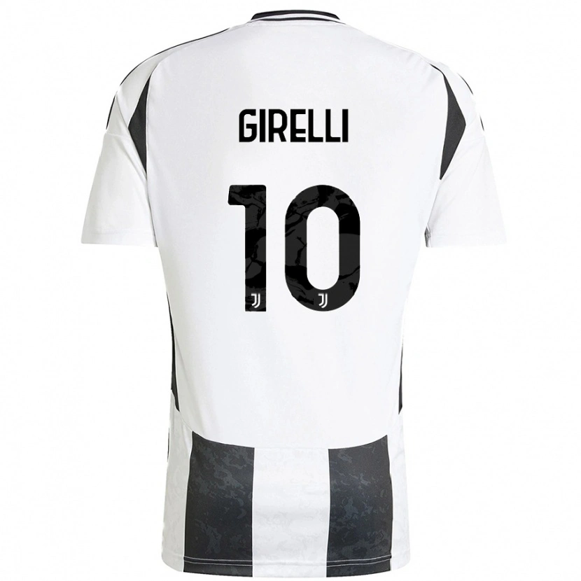 Danxen Niño Camiseta Cristiana Girelli #10 Blanco Negro 1ª Equipación 2024/25 La Camisa México
