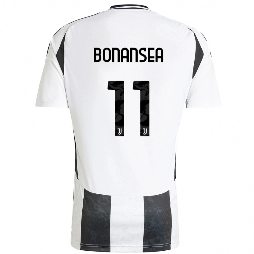 Danxen Niño Camiseta Barbara Bonansea #11 Blanco Negro 1ª Equipación 2024/25 La Camisa México