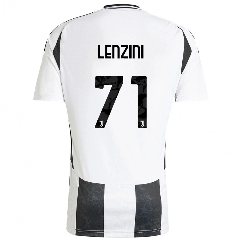 Danxen Niño Camiseta Martina Lenzini #71 Blanco Negro 1ª Equipación 2024/25 La Camisa México