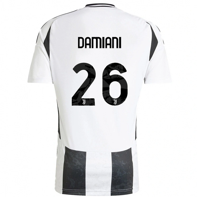 Danxen Niño Camiseta Samuele Damiani #26 Blanco Negro 1ª Equipación 2024/25 La Camisa México