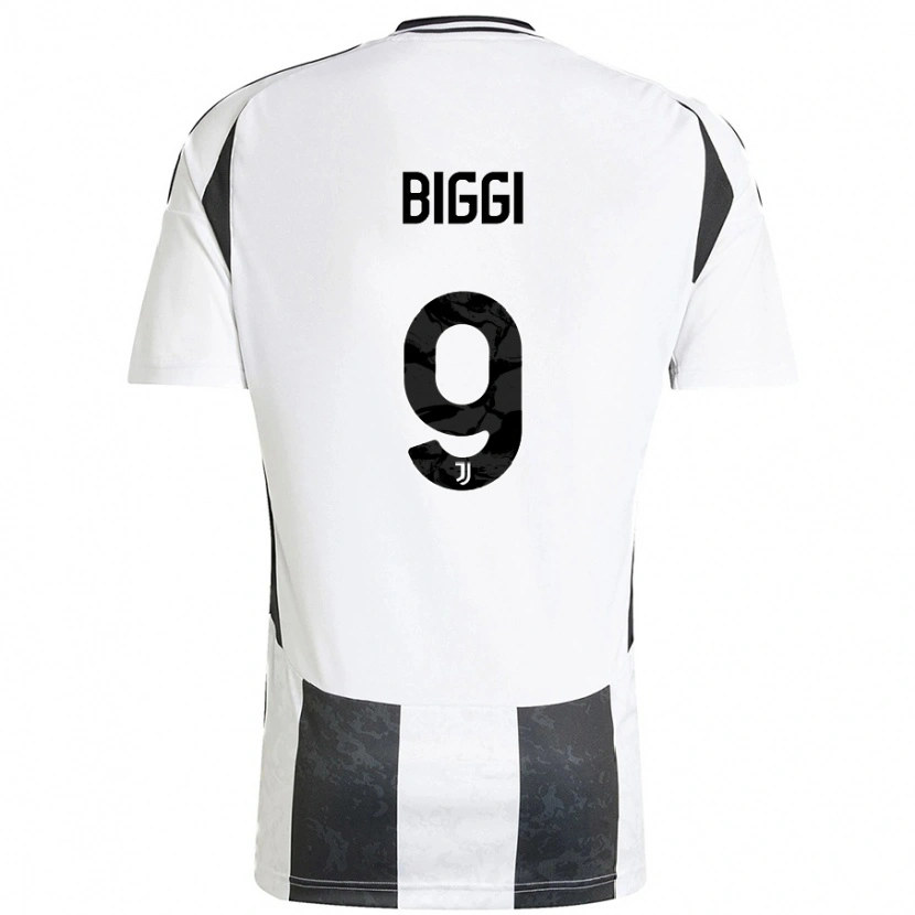 Danxen Niño Camiseta Silvano Biggi #9 Blanco Negro 1ª Equipación 2024/25 La Camisa México