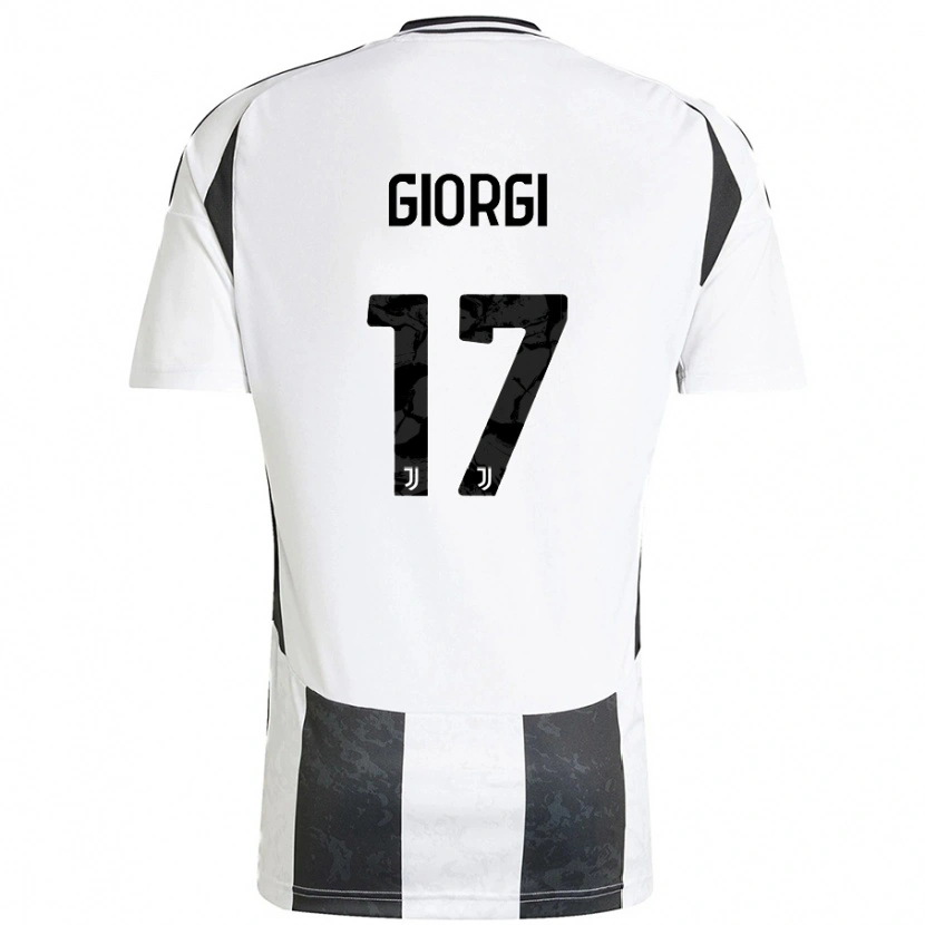 Danxen Niño Camiseta Lorenzo Giorgi #17 Blanco Negro 1ª Equipación 2024/25 La Camisa México