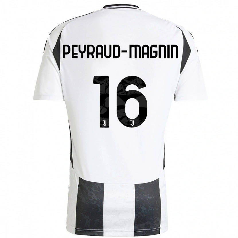Danxen Niño Camiseta Pauline Peyraud-Magnin #16 Blanco Negro 1ª Equipación 2024/25 La Camisa México