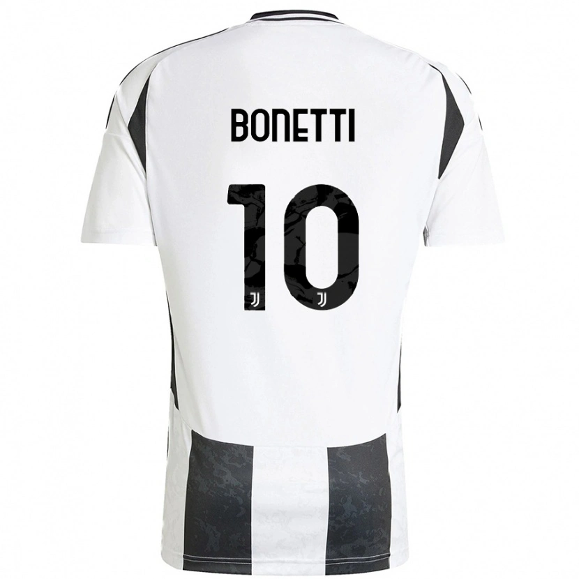 Danxen Niño Camiseta Andrea Bonetti #10 Blanco Negro 1ª Equipación 2024/25 La Camisa México