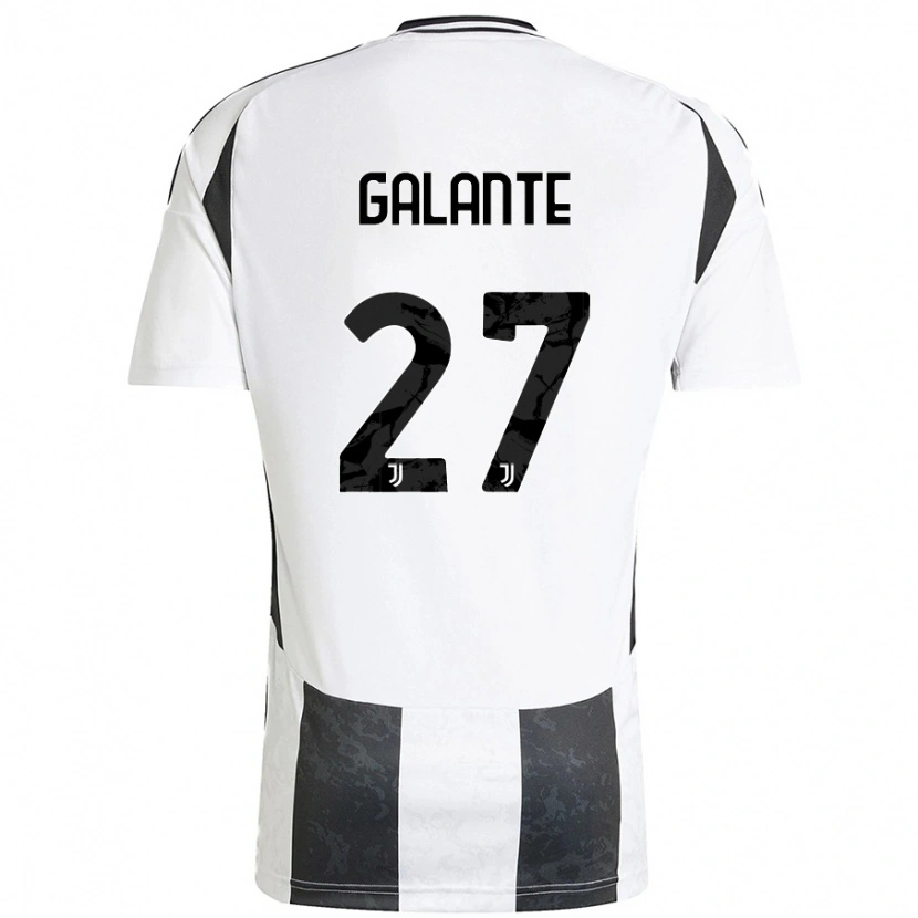 Danxen Niño Camiseta Tommaso Galante #27 Blanco Negro 1ª Equipación 2024/25 La Camisa México