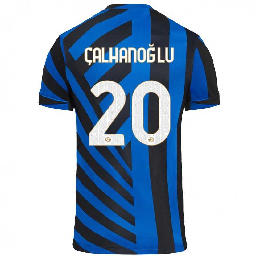 Danxen Niño Camiseta Hakan Çalhanoğlu #20 Azul Negro 1ª Equipación 2024/25 La Camisa México
