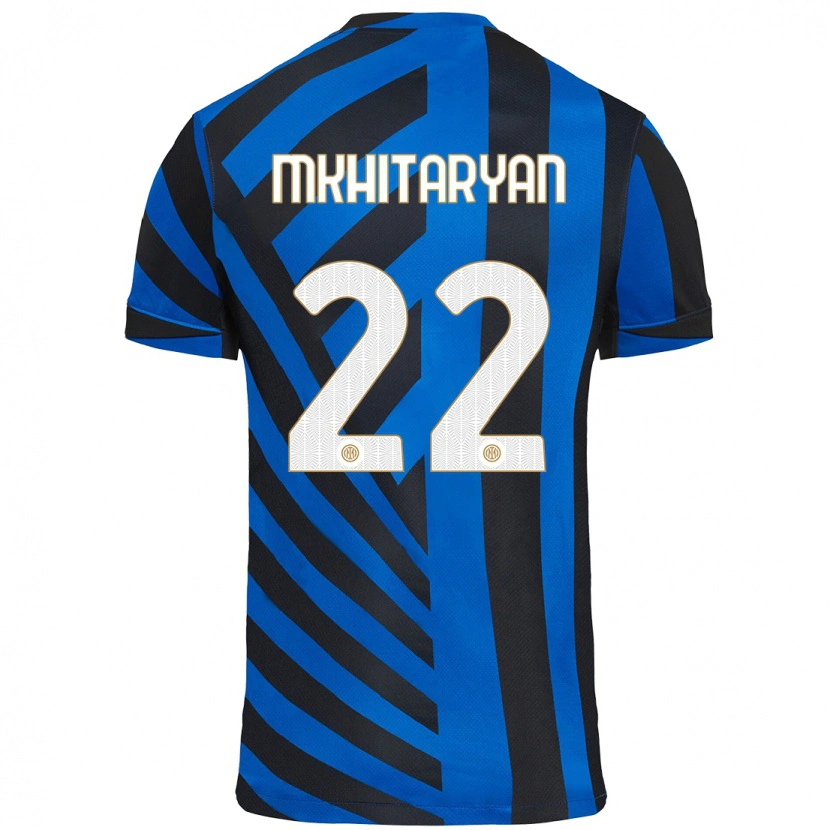 Danxen Niño Camiseta Henrikh Mkhitaryan #22 Azul Negro 1ª Equipación 2024/25 La Camisa México