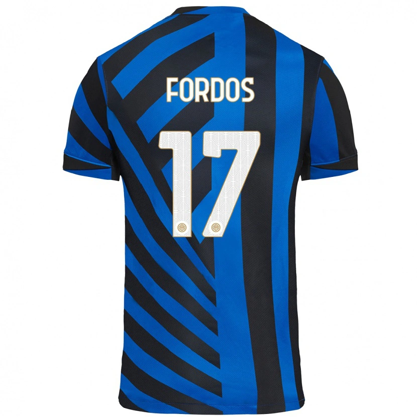 Danxen Niño Camiseta Beatrix Fördős #17 Azul Negro 1ª Equipación 2024/25 La Camisa México