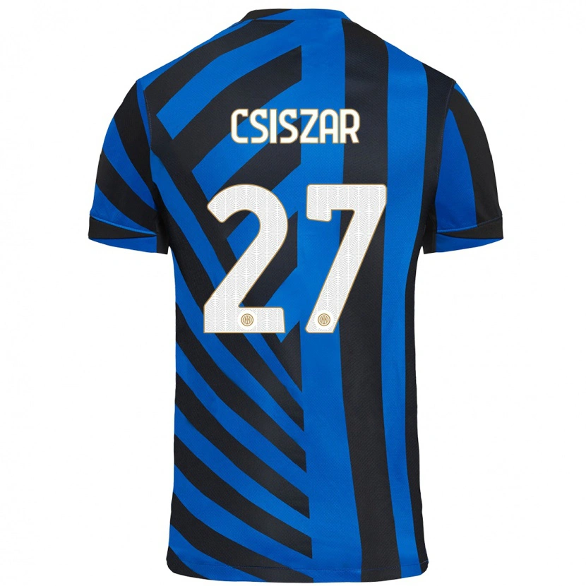 Danxen Niño Camiseta Henrietta Csiszár #27 Azul Negro 1ª Equipación 2024/25 La Camisa México