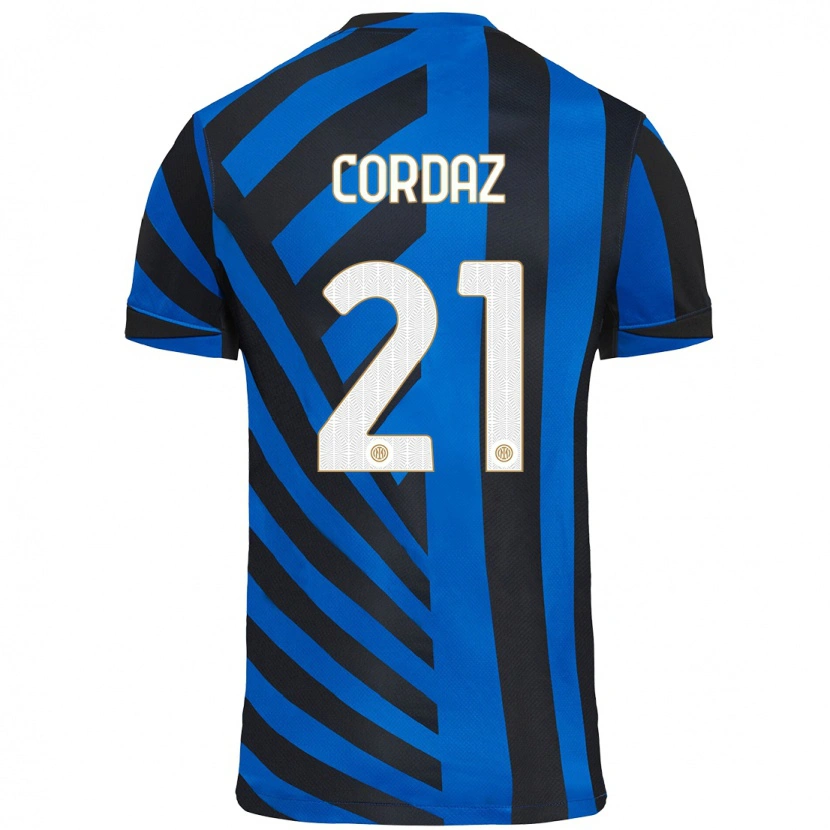 Danxen Niño Camiseta Alex Cordaz #21 Azul Negro 1ª Equipación 2024/25 La Camisa México