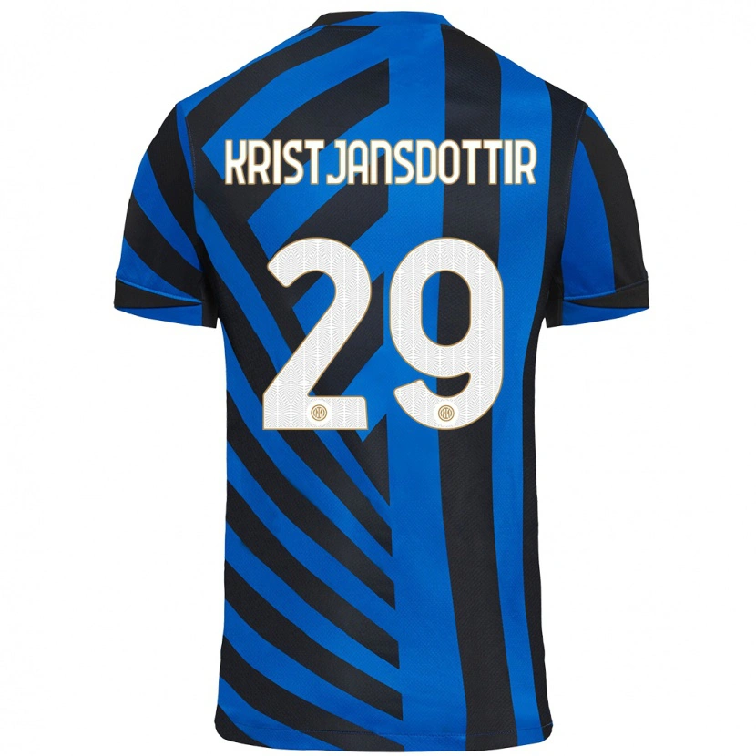 Danxen Niño Camiseta Anna Bjork Kristjansdottir #29 Azul Negro 1ª Equipación 2024/25 La Camisa México
