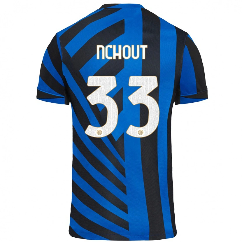 Danxen Niño Camiseta Ajara Nchout #33 Azul Negro 1ª Equipación 2024/25 La Camisa México