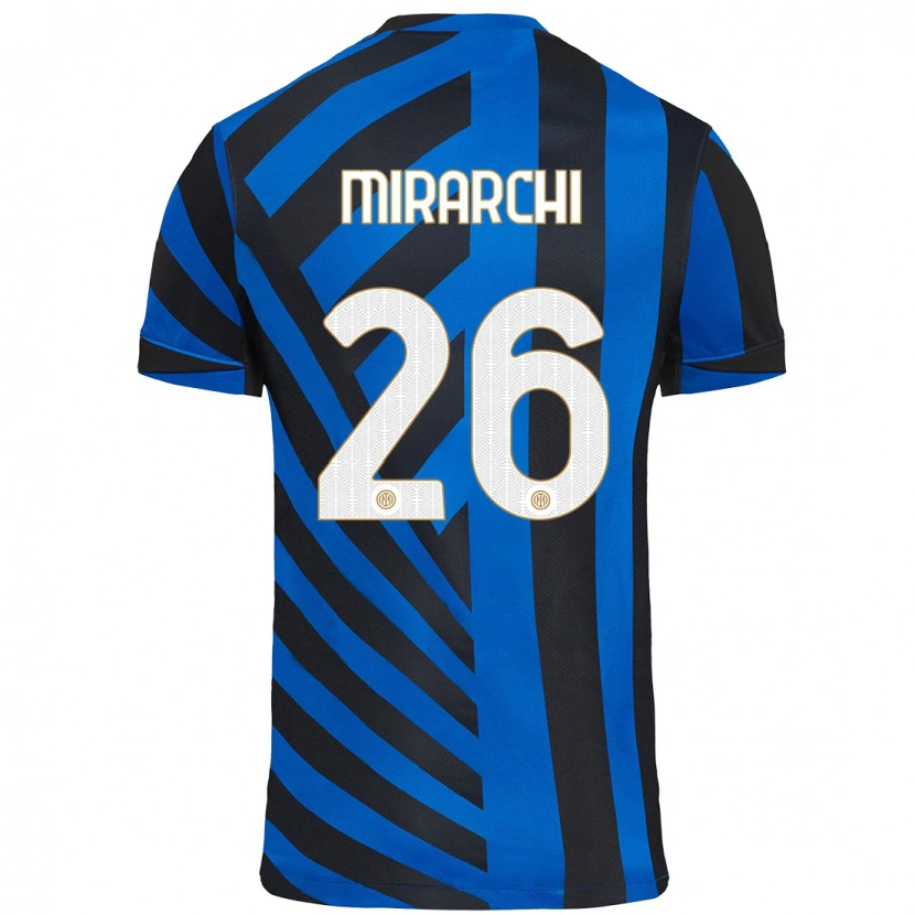 Danxen Niño Camiseta Mattia Mirarchi #26 Azul Negro 1ª Equipación 2024/25 La Camisa México