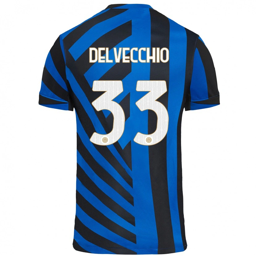 Danxen Niño Camiseta Gabriele Delvecchio #33 Azul Negro 1ª Equipación 2024/25 La Camisa México