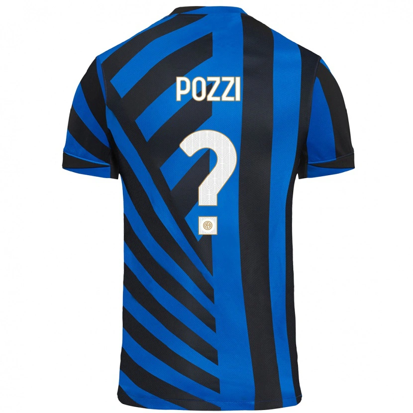 Danxen Niño Camiseta Andrea Pozzi #0 Azul Negro 1ª Equipación 2024/25 La Camisa México