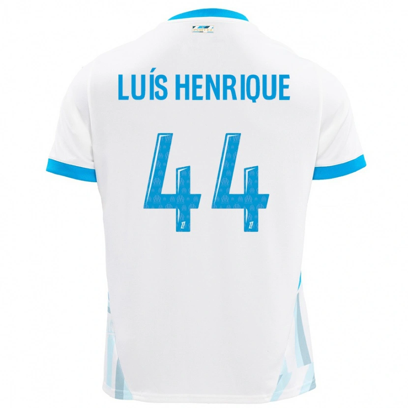 Danxen Niño Camiseta Luis Henrique #44 Blanco Azul Cielo 1ª Equipación 2024/25 La Camisa México
