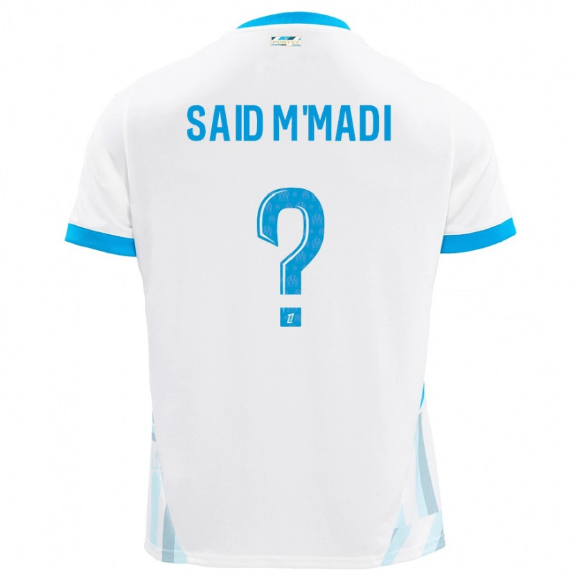 Danxen Niño Camiseta Yakine Said M'madi #0 Blanco Azul Cielo 1ª Equipación 2024/25 La Camisa México