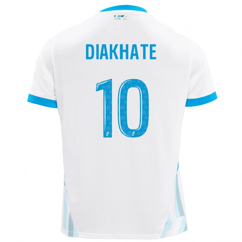 Danxen Niño Camiseta Ndeye Awa Diakhaté #10 Blanco Azul Cielo 1ª Equipación 2024/25 La Camisa México