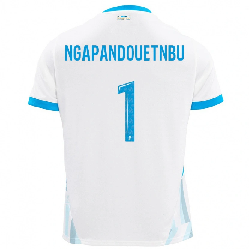 Danxen Niño Camiseta Simon Ngapandouetnbu #1 Blanco Azul Cielo 1ª Equipación 2024/25 La Camisa México