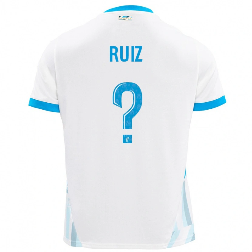 Danxen Niño Camiseta Pedro Ruiz #0 Blanco Azul Cielo 1ª Equipación 2024/25 La Camisa México