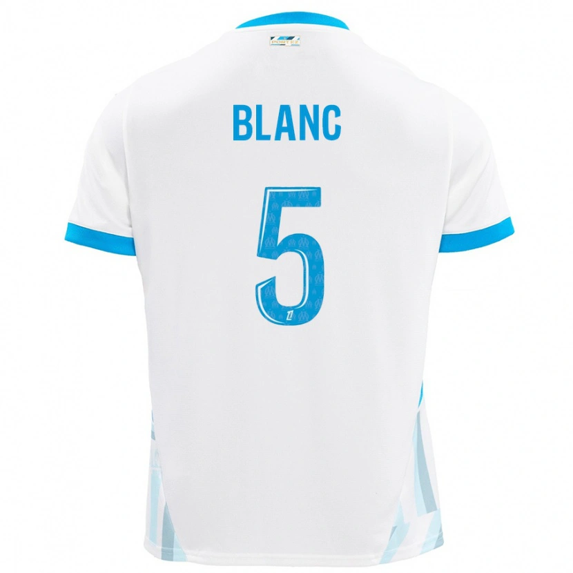 Danxen Niño Camiseta Amandine Blanc #5 Blanco Azul Cielo 1ª Equipación 2024/25 La Camisa México