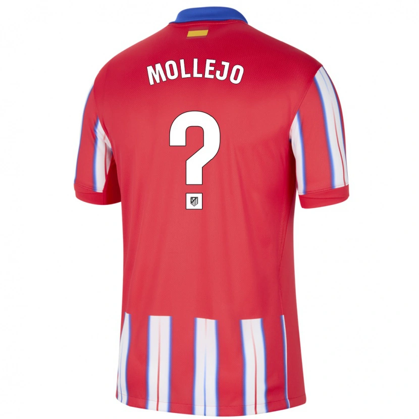 Danxen Niño Camiseta Víctor Mollejo #0 Rojo Blanco Azul 1ª Equipación 2024/25 La Camisa México
