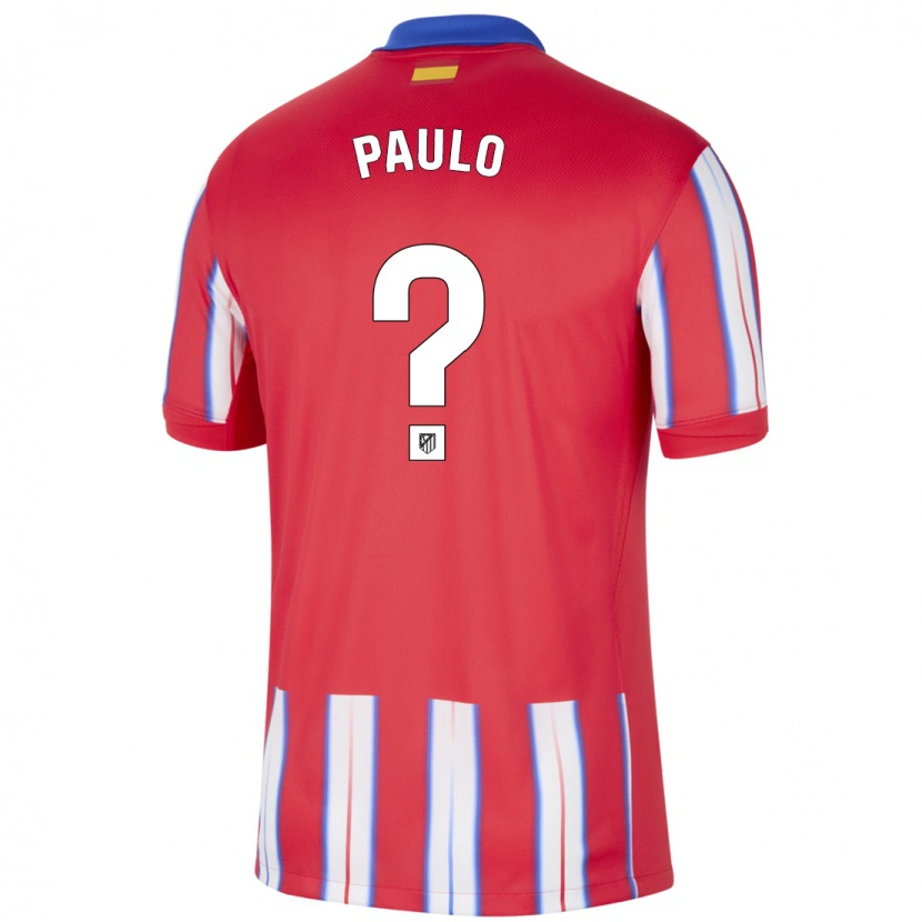 Danxen Niño Camiseta Marcos Paulo #0 Rojo Blanco Azul 1ª Equipación 2024/25 La Camisa México
