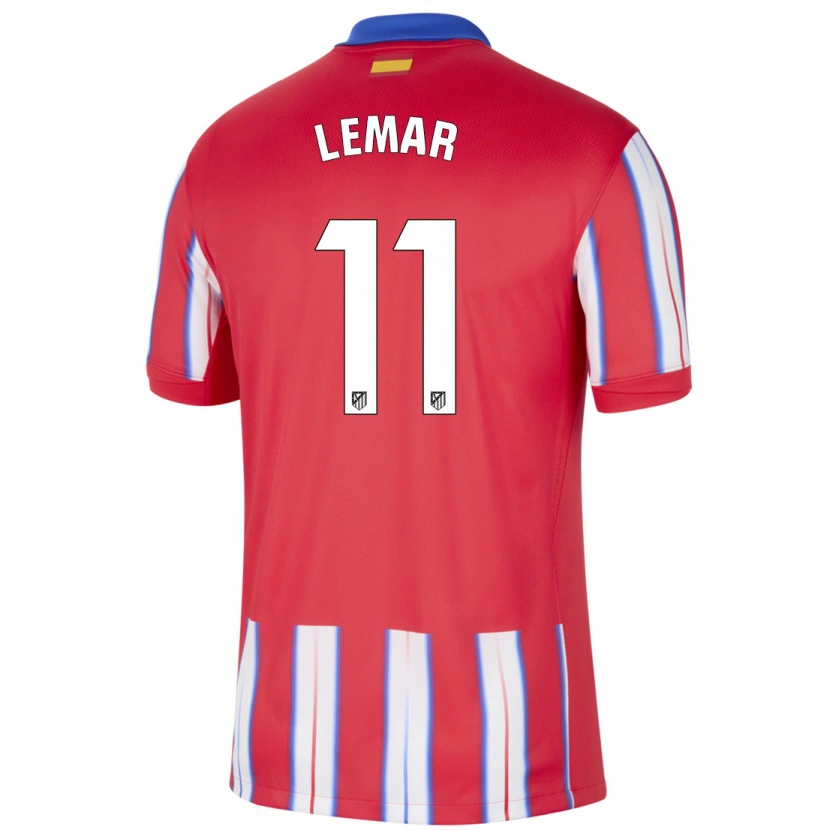 Danxen Niño Camiseta Thomas Lemar #11 Rojo Blanco Azul 1ª Equipación 2024/25 La Camisa México