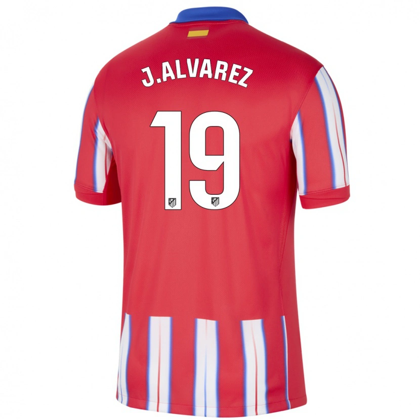 Danxen Niño Camiseta Julián Alvarez #19 Rojo Blanco Azul 1ª Equipación 2024/25 La Camisa México