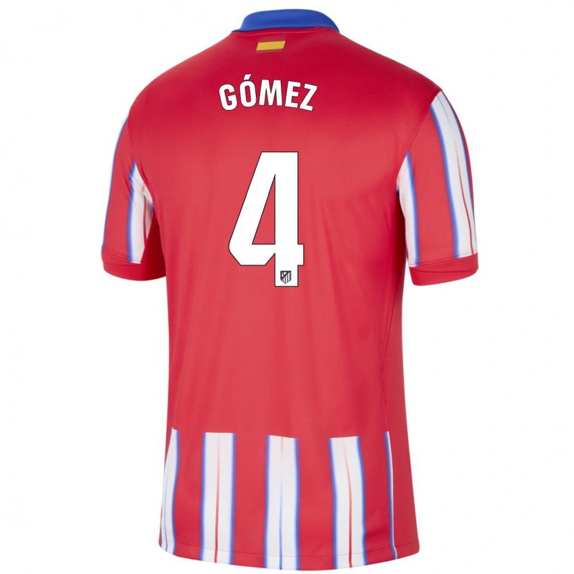 Danxen Niño Camiseta Mariano Gómez #4 Rojo Blanco Azul 1ª Equipación 2024/25 La Camisa México