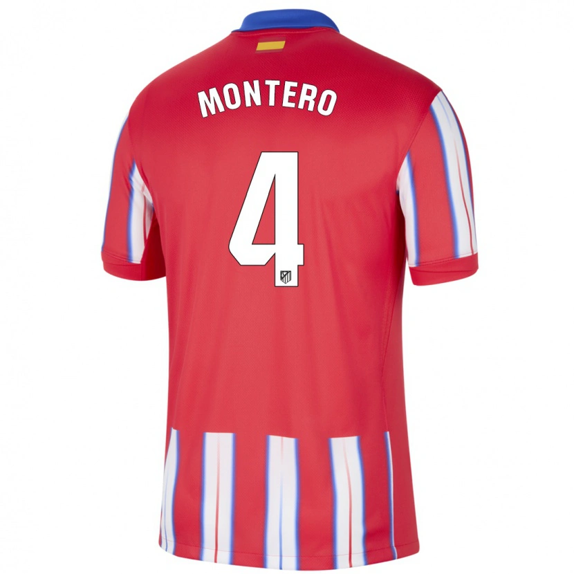 Danxen Niño Camiseta Francisco Montero #4 Rojo Blanco Azul 1ª Equipación 2024/25 La Camisa México