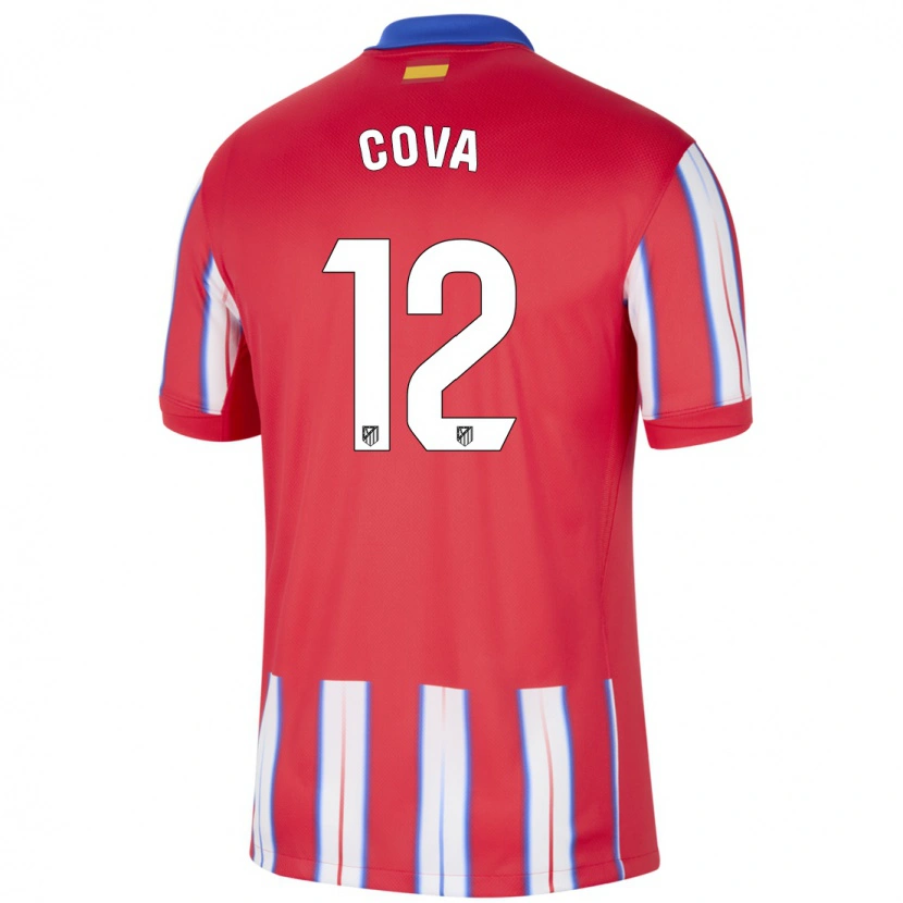 Danxen Niño Camiseta Adrian Cova #12 Rojo Blanco Azul 1ª Equipación 2024/25 La Camisa México