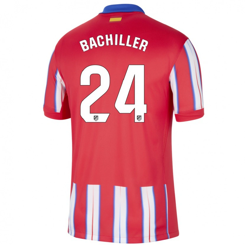 Danxen Niño Camiseta Iker Bachiller #24 Rojo Blanco Azul 1ª Equipación 2024/25 La Camisa México