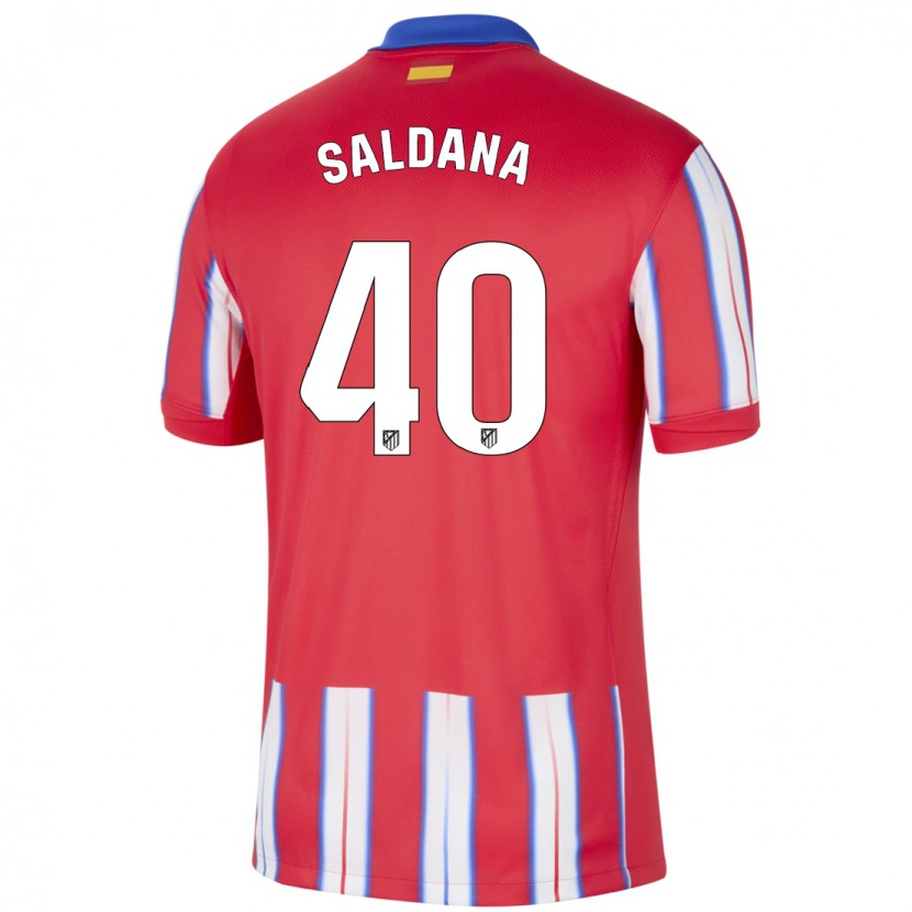 Danxen Niño Camiseta Jose Saldana #40 Rojo Blanco Azul 1ª Equipación 2024/25 La Camisa México